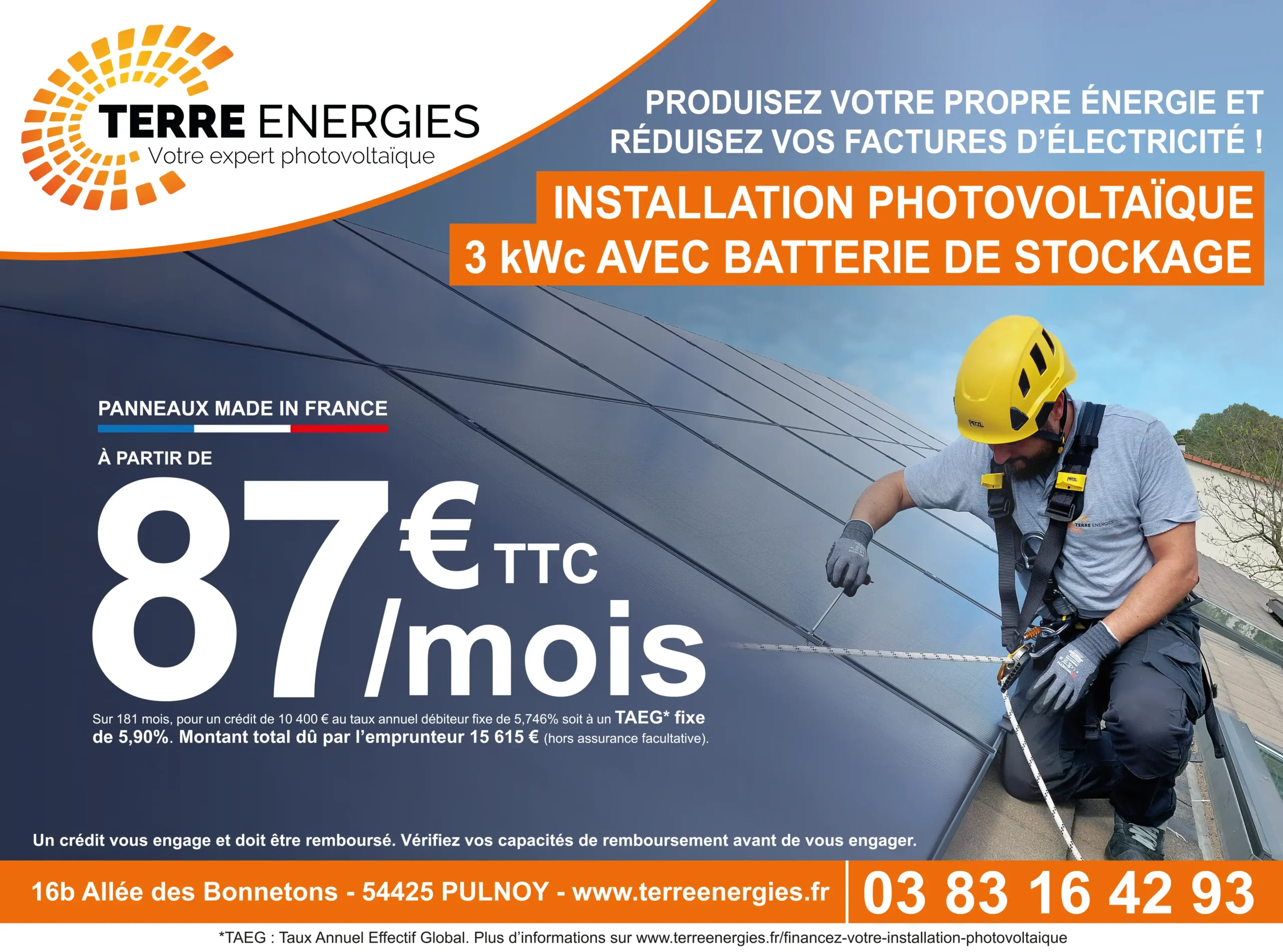 Publicité Financez votre installation photovoltaïque