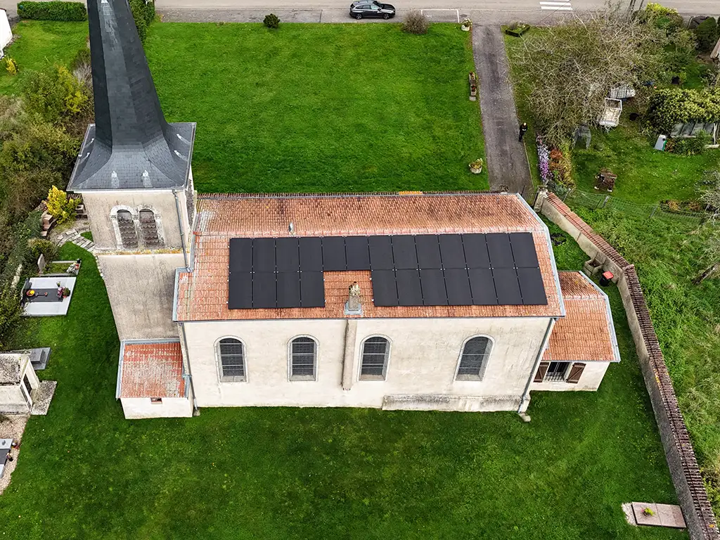 Installation panneaux photovoltaïques Eglise Lorraine